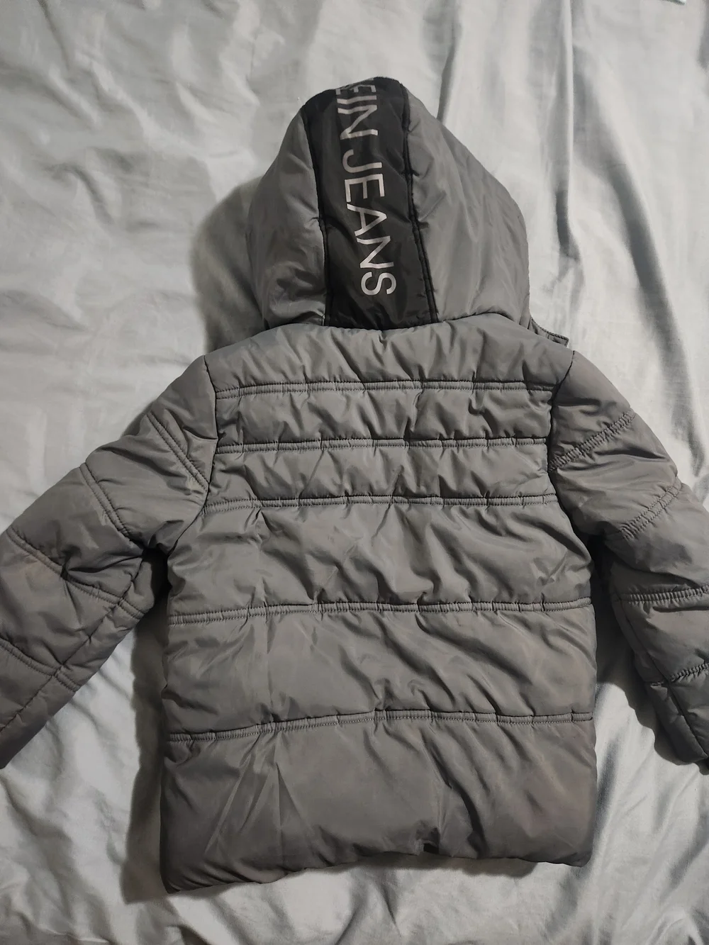 Calvin Klein Toddler Gray Hooded Puffer Jacket
